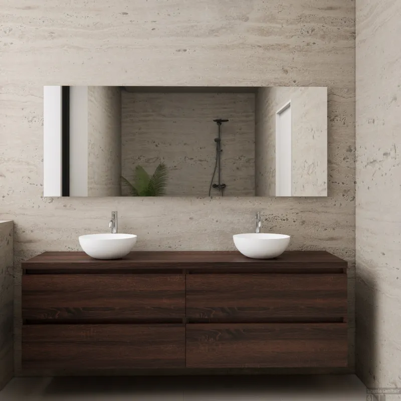 Betrouwbaar ACTIE BWS Badmeubel Paris Sonoma Choco 200 cm met topplaat