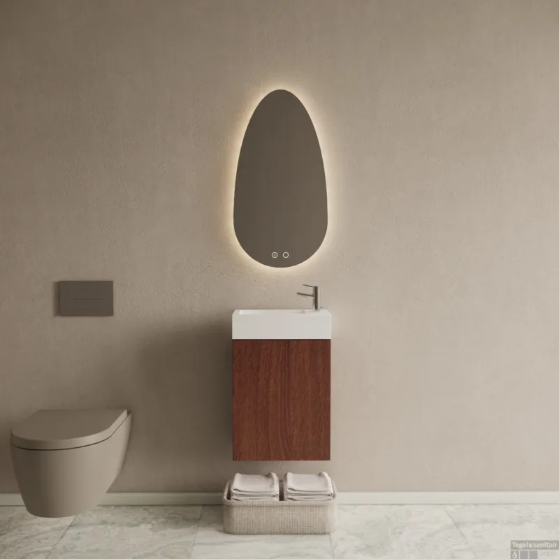 Fonteinkast Gliss Design Riga 40x50x22 cm Choco Eiken Direct Beschikbaar