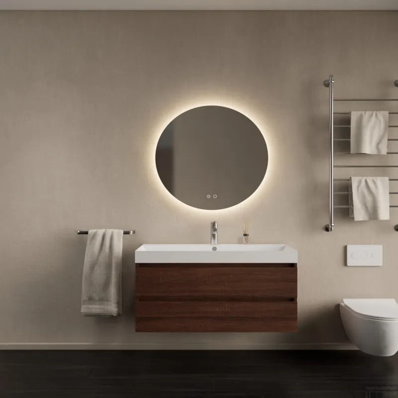 Badkamermeubelset Gliss Design Milan Met Lako Wastafel 100 cm Choco Eiken (Keuze Wastafel) Korting