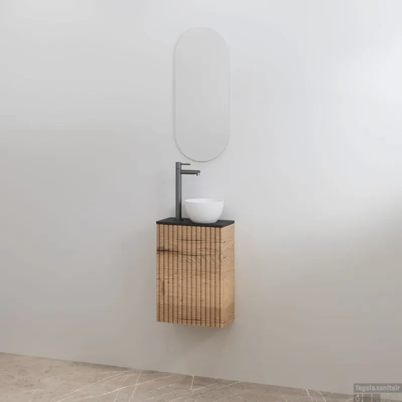 Toiletmeubelset Best-Design Mali Halifax Onderkast + Mat Zwart Meubelblad Shop Nu