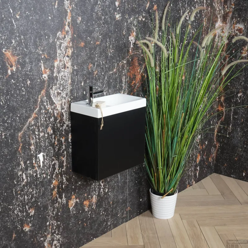 Beperkte Voorraad ACTIE BWS Fonteinmeubel Paris 40cm Mat Zwart