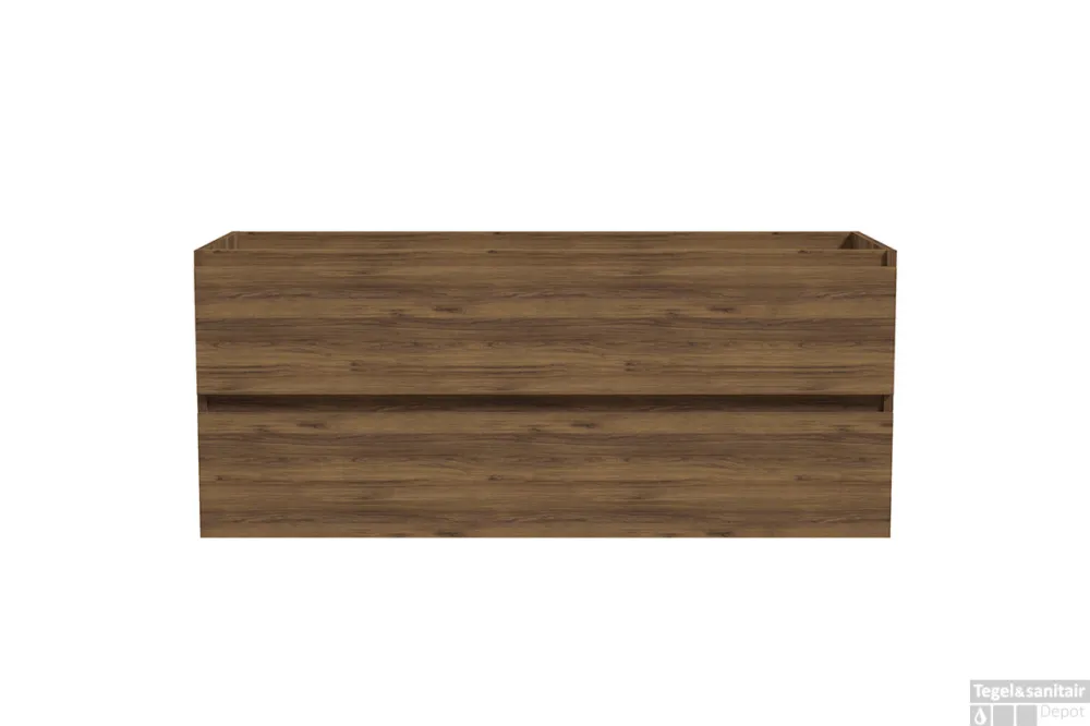 Betaalbaar Onderkast BWS Lyanna 120x46 cm 2 Laden 2 Uitsparingen Warm Eiken