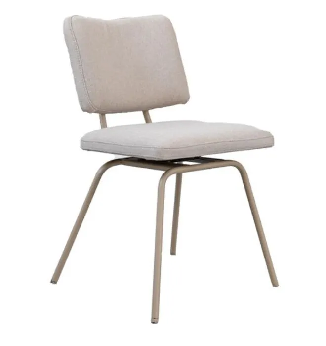 NOGA design Luko eetkamerstoel-Beige-Anodic brown Koop Online