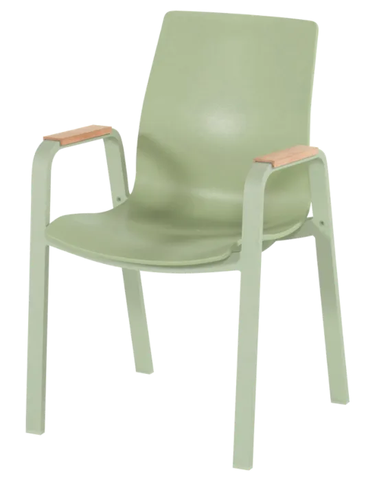 Laatste Versie Hartman Flow tuinstoel-Soft green - teak