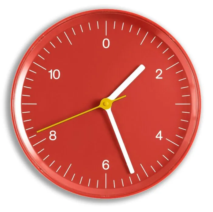 Dagaanbieding HAY wandklok-Red