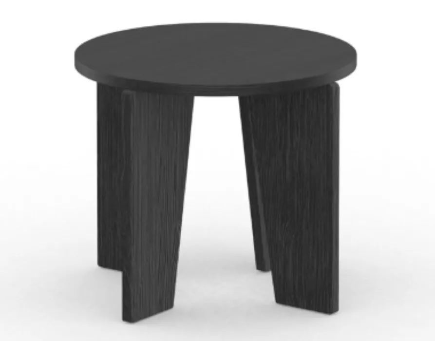 Studio Henk Taper salontafel-Eiken zwarte beits-Ø50 Exclusieve Aanbieding