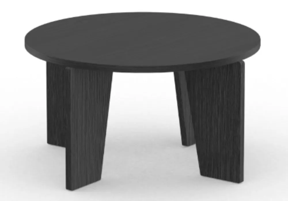 Studio Henk Taper salontafel-Eiken zwarte beits-Ø70 Snelle Levering