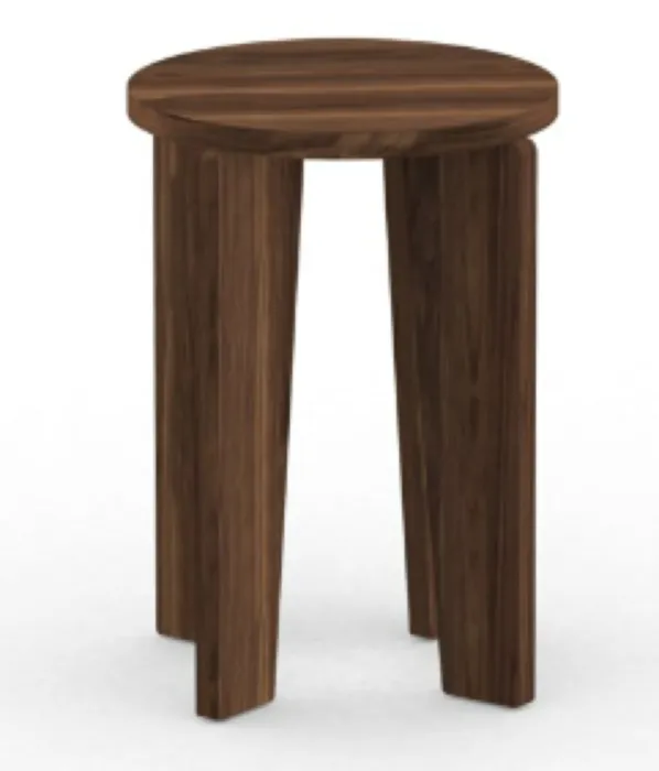 Bestel Nu Studio Henk Taper bijzettafel-Walnoot naturel lak-Ø32