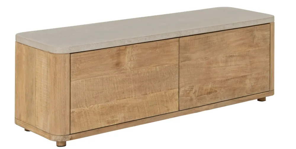 Nu Kopen vanHarte Nova travertin top tv meubel -Small
