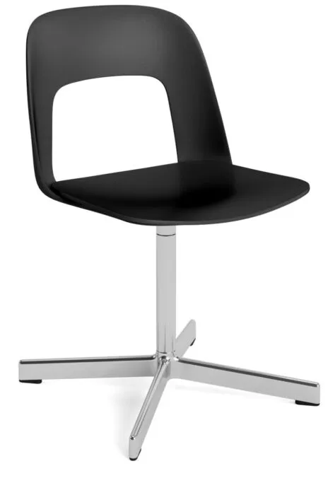 HAY Layout 131 stoel - aluminium onderstel-Black - Steelcut Trio 195 Nieuw