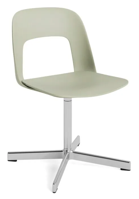 Koop Online HAY Layout 131 stoel - aluminium onderstel-Pastel Green - Relate 921