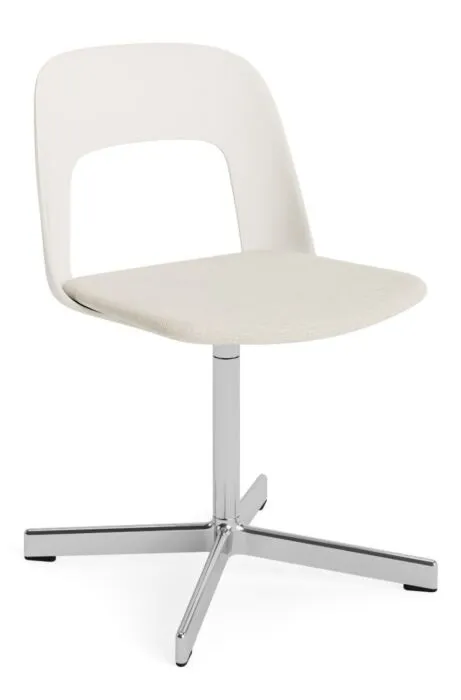 HAY Layout 133 stoel - aluminium onderstel-Cream White - Mode 011 Must-Have