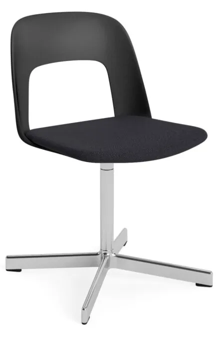 HAY Layout 133 stoel - aluminium onderstel-Black - Steelcut Trio 195 Dagaanbieding