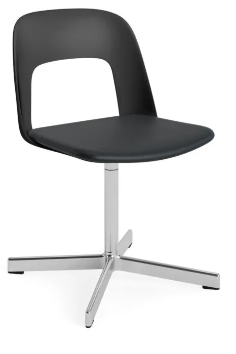 Beste Prijs HAY Layout 133 stoel - aluminium onderstel-Black - Grano Black