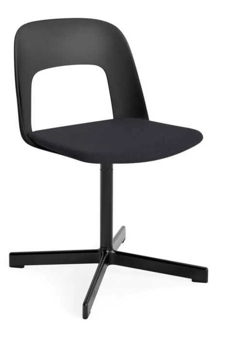 Exclusieve Aanbieding HAY Layout 133 stoel - zwart onderstel-Black - Steelcut Trio 195