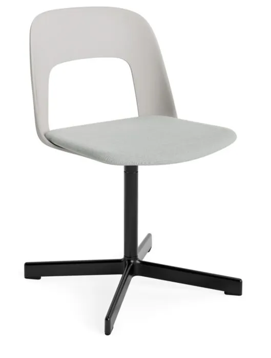 Exclusieve Aanbieding HAY Layout 133 stoel - zwart onderstel-Sky Grey - Naveli 113