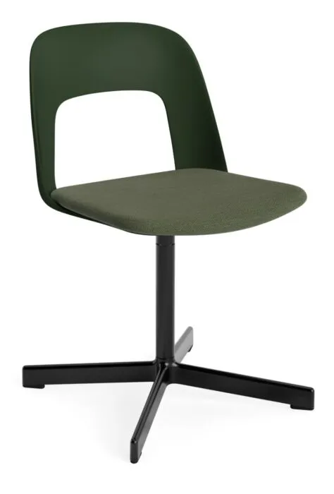 HAY Layout 133 stoel - zwart onderstel-Bottle Green - Mode 072 Beperkte Voorraad