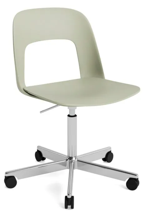 HAY Layout stoel 141 - aluminium onderstel-Pastel Green - Relate 921 Premium