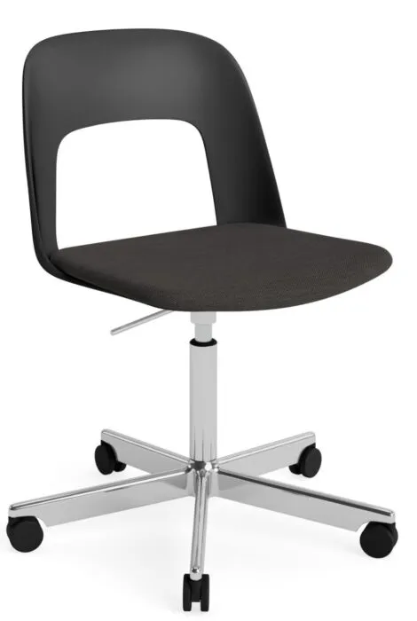 Koop Online HAY Layout 143 stoel - aluminium onderstel-Black - Steelcut Trio 195