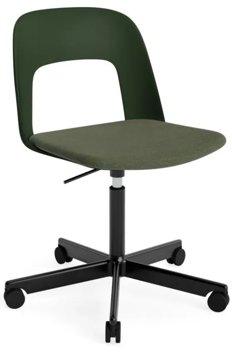 Bestseller HAY Layout 143 stoel - zwart onderstel-Bottle Green - Mode 072