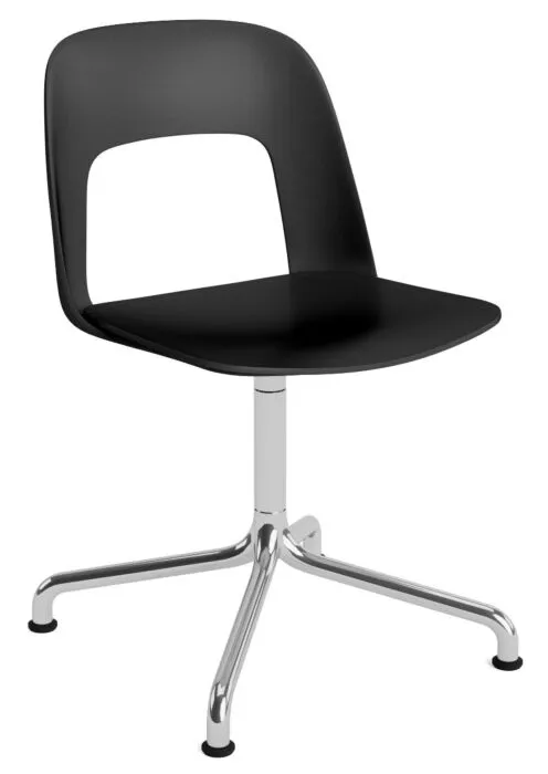 HAY Layout 151 stoel - aluminium onderstel-Black - Steelcut Trio 195 Beperkt Aanbod