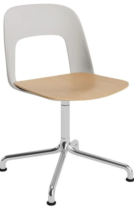 Exclusieve Aanbieding HAY Layout 152 stoel - aluminium onderstel-Sky Grey - Naveli 113