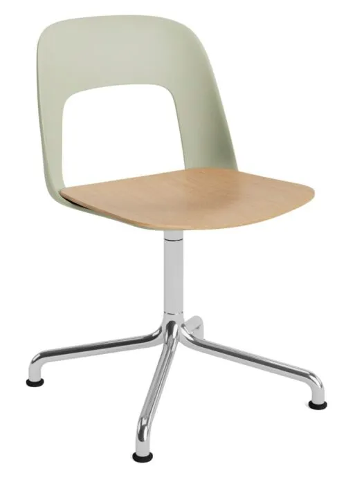 Shop Nu HAY Layout 152 stoel - aluminium onderstel-Pastel Green - Relate 921