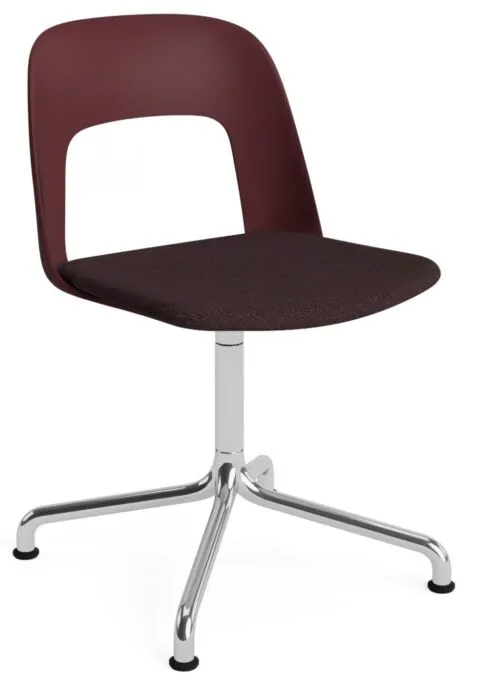 Aanbieding HAY Layout 153 stoel - aluminium onderstel-Bordeaux - Remix 373