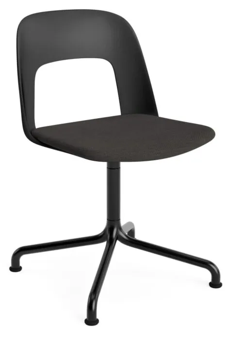 Bestel Nu HAY Layout 153 stoel - zwart onderstel-Black - Steelcut Trio 195