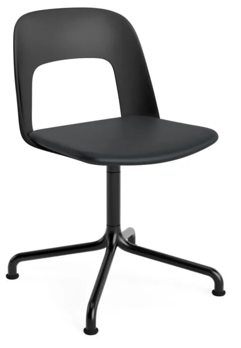 Favoriet HAY Layout 153 stoel - zwart onderstel-Black - Grano Black