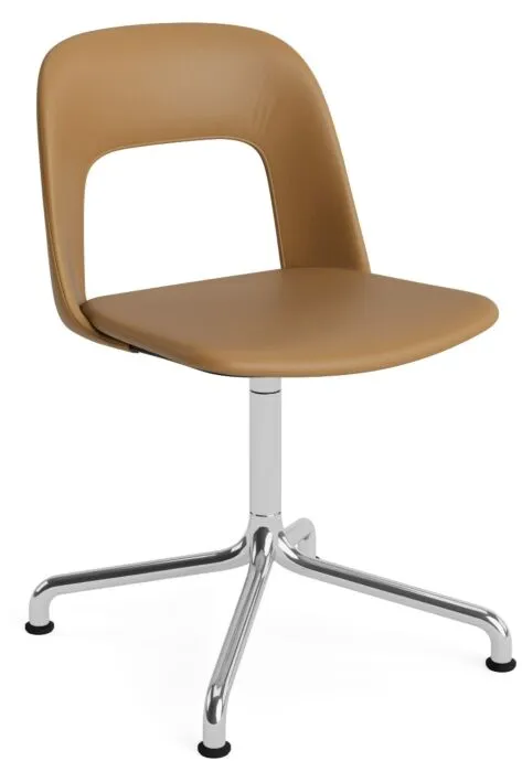 Seizoensaanbieding HAY Layout 154 stoel - aluminium onderstel-Grano - Cognac
