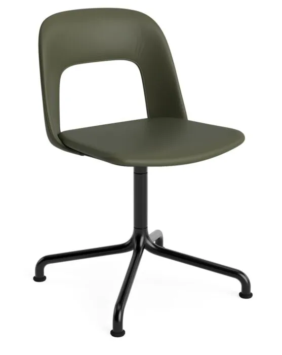 Merkproduct HAY Layout 154 stoel - zwart onderstel-Grano - Caper Green
