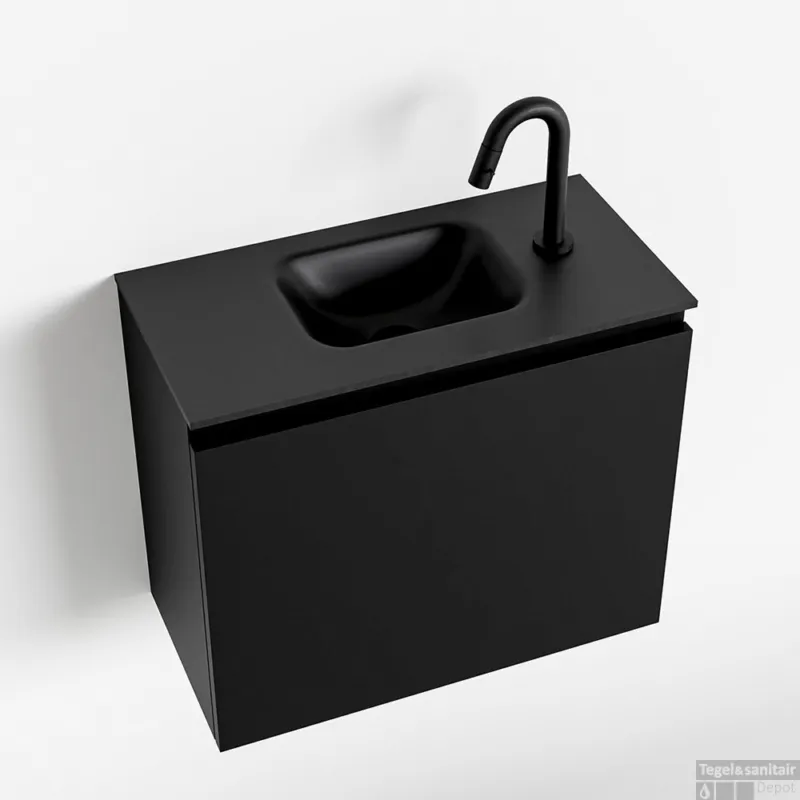 Finale Uitverkoop MONDIAZ OLAN 60cm toiletmeubel urban. LEX wastafel urban midden 1 kraangat