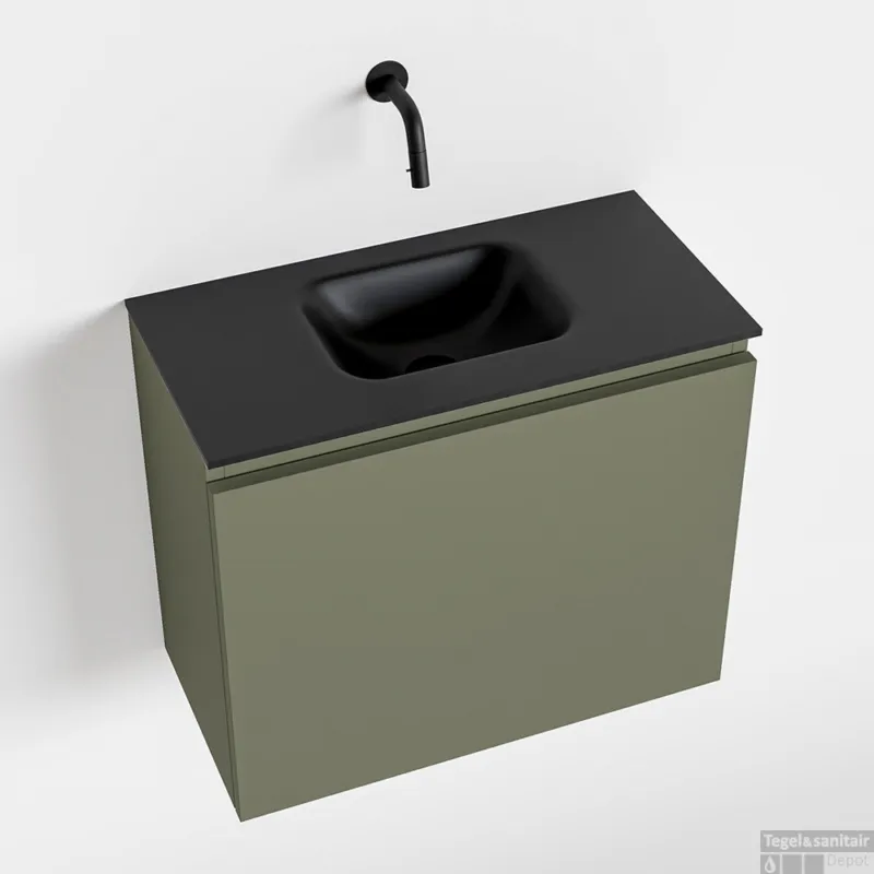 Beperkt Aanbod MONDIAZ OLAN 60cm toiletmeubel army. LEX wastafel urban midden geen kraangat