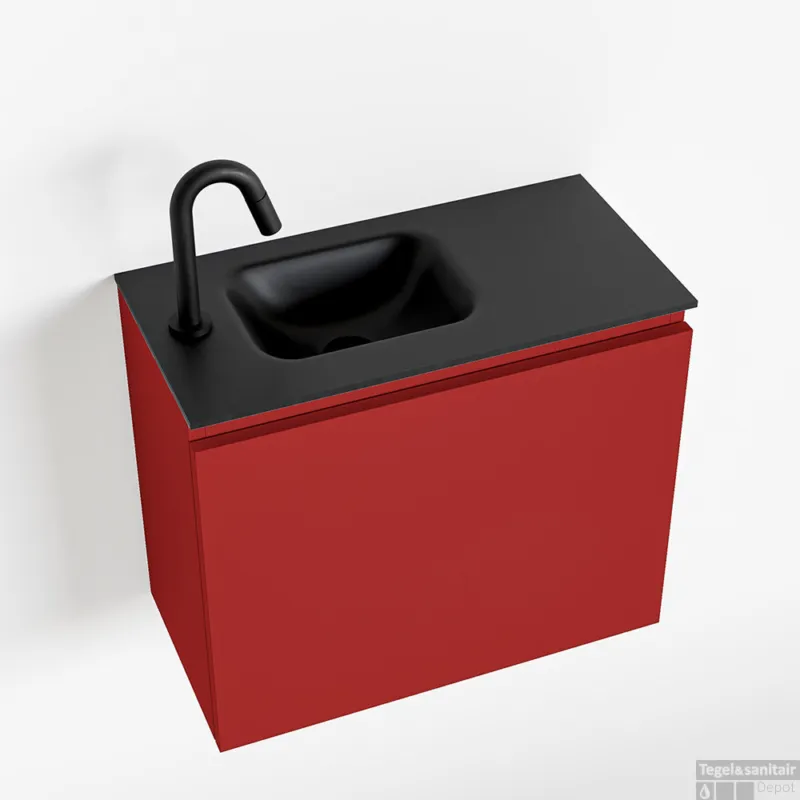 Favoriet MONDIAZ OLAN 60cm toiletmeubel fire. LEX wastafel urban links 1 kraangat