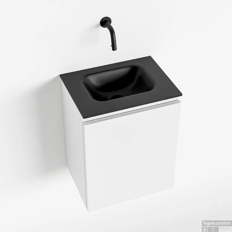 Exclusieve Aanbieding MONDIAZ OLAN 40cm toiletmeubel talc. LEX wastafel urban midden geen kraangat