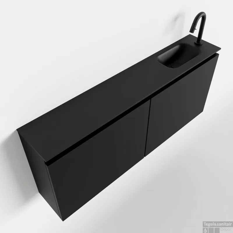 Hete Deal MONDIAZ TURE 120cm toiletmeubel urban. EDEN wastafel urban rechts 1 kraangat