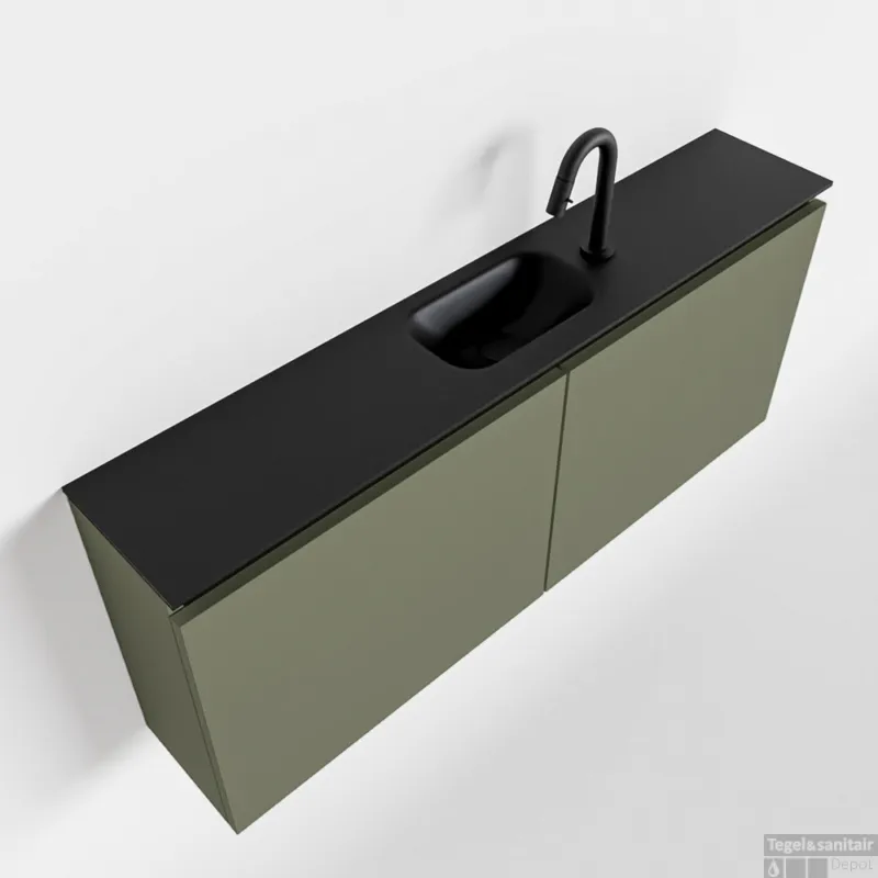 MONDIAZ TURE 120cm toiletmeubel army. EDEN wastafel urban midden 1 kraangat Aanbieding