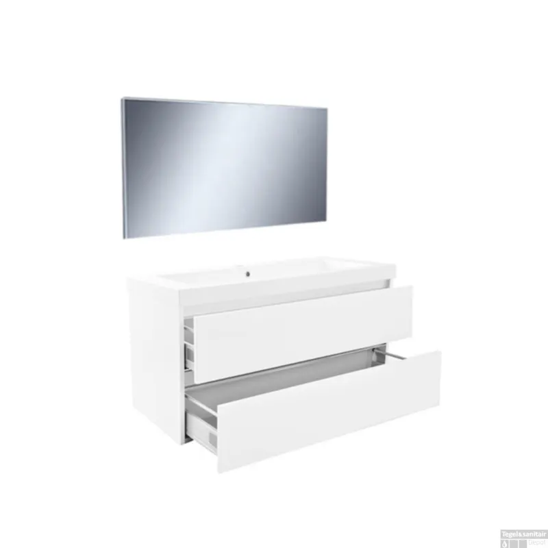 Badkamermeubel Wiesbaden Vision 100x46 Wit (2 laden) Bestseller
