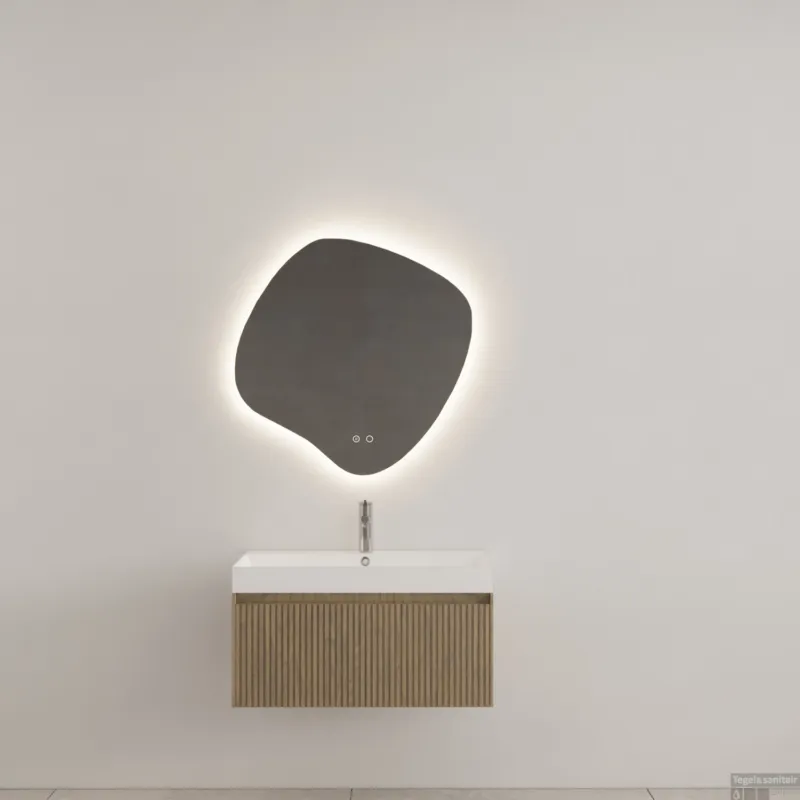 Speciale Aanbieding Badkamermeubel Gliss Design Timotheus 70 cm Ash Grey (Keuze Wastafel)