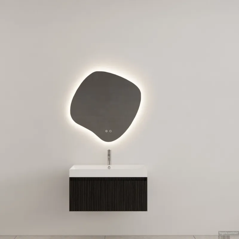 Badkamermeubel Gliss Design Timotheus 70 cm Black Veneer (Keuze Wastafel) Tijdelijk Beschikbaar