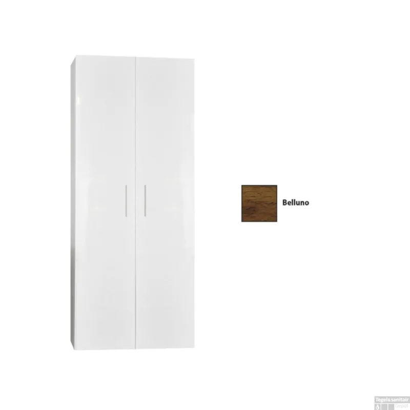 Kolomkast Sanicare Q4/Q15 2-Deurs Soft-Closing 160x67x32 cm Belluno Gecertificeerd
