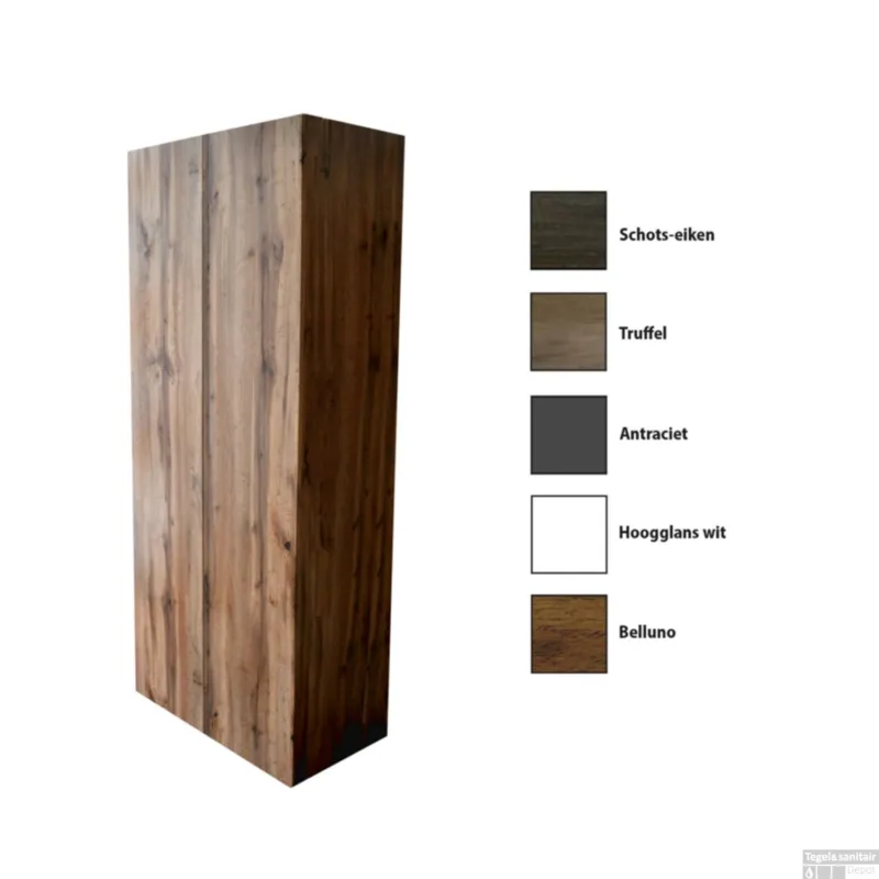 Kolomkast Sanicare Q7 2-Deurs Soft-Closing Greeploos 160x67x32 cm Belluno Premium
