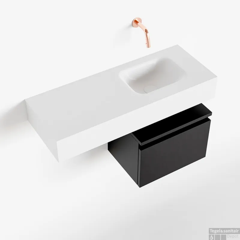Gecertificeerd MONDIAZ ANDOR 40cm toiletmeubel urban. LEX 80cm wastafel talc rechts geen kraangat