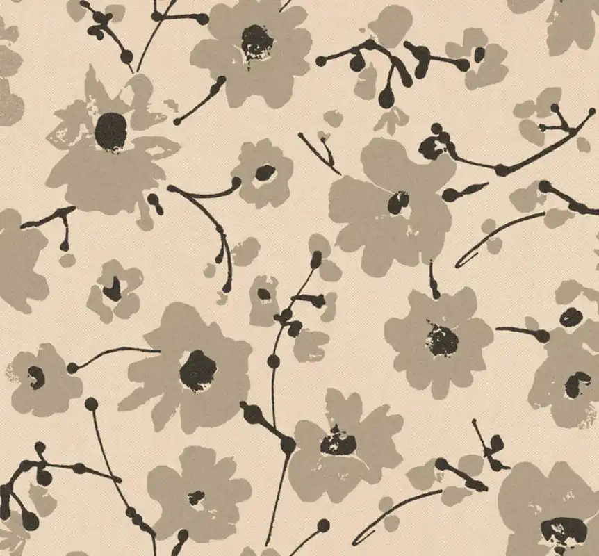 Behang Arte Flamant Suite III - Velvet Metal Velvet Flower 18008 Hoge Kwaliteit