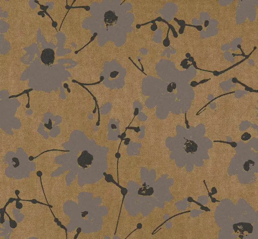 Gratis Retour Behang Arte Flamant Suite III - Velvet Metal Velvet Flower 18007