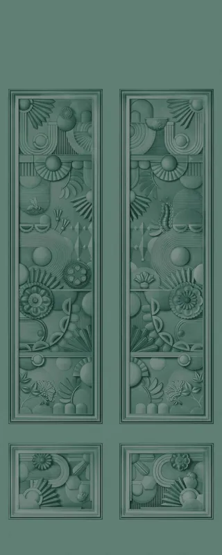 Koop Vandaag Arte Moooi Green House Greenhouse Gathering Window Forest Green MO5052 Behang