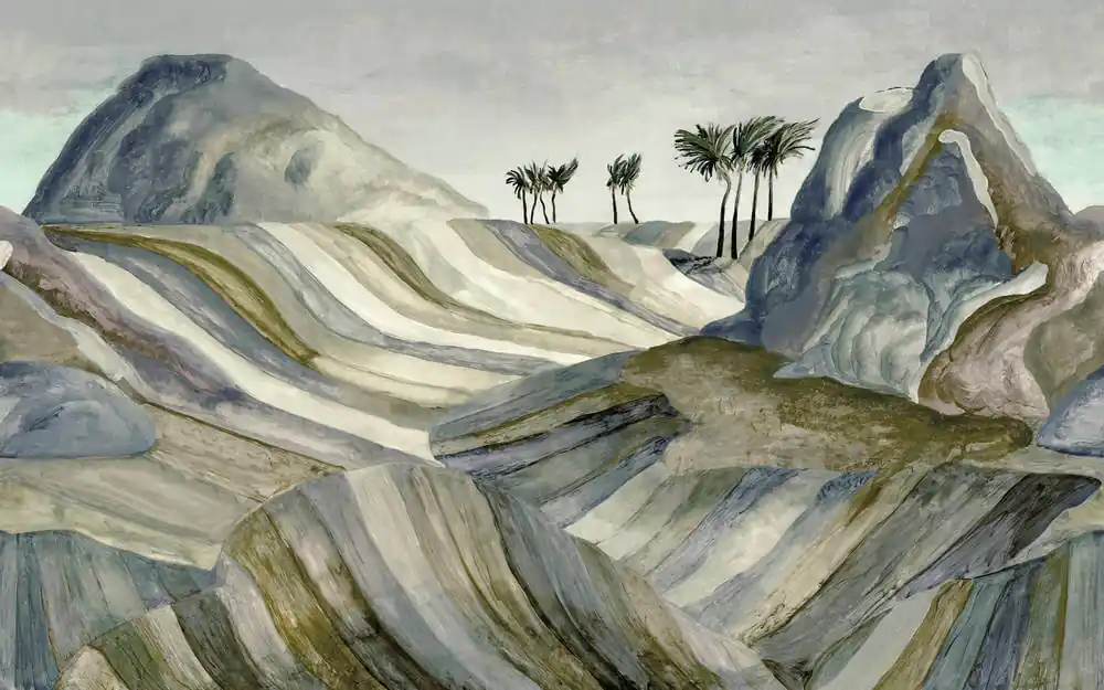 Gratis Retour Behang Arte Kharga Zerzura Panoramique Desert Night 74062