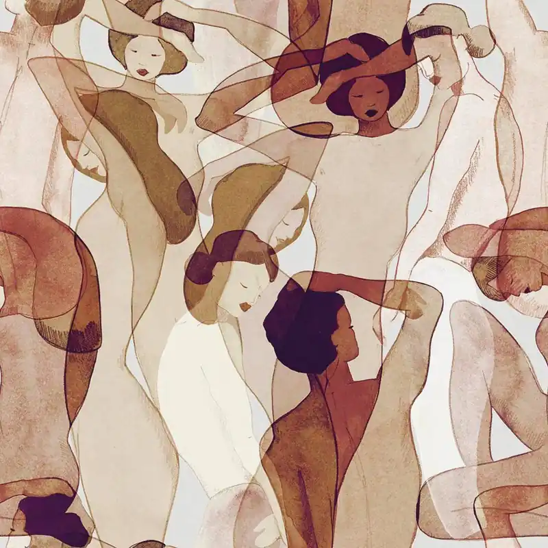 Hookedonwalls Silhouette Models 34870 Behang Lage Prijs