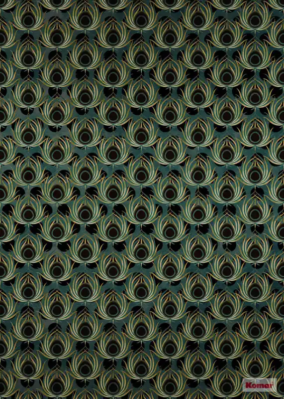 Betaalbaar Komar Heritage Paon Vert HX4-034 Behang